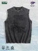 Faith Print Washed Sleeveless Vest, US Warehouse, 3 Colors Available