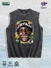 ESTAR 2024 Graphic Washed Vest US Warehouse 3 Colors Cotton Tank