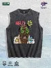 WEALTH Graphic Washed Vest US Warehouse 3 Colors Cotton Tank