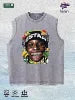 ESTAR 2024 Graphic Washed Vest US Warehouse 3 Colors Cotton Tank