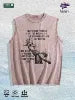 Faith Print Washed Sleeveless Vest, US Warehouse, 3 Colors Available