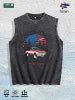 MERICA Truck Graphic Washed Vest US Warehouse 3 Colors Cotton Tank