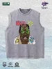 WEALTH Graphic Washed Vest US Warehouse 3 Colors Cotton Tank