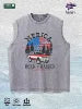 MERICA Truck Graphic Washed Vest US Warehouse 3 Colors Cotton Tank