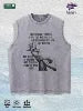 Faith Print Washed Sleeveless Vest, US Warehouse, 3 Colors Available